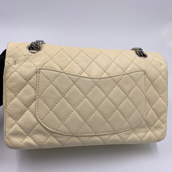 Authentic Chanel Beige Calfskin Flap Shoulder Bag - Picture 6 of 15